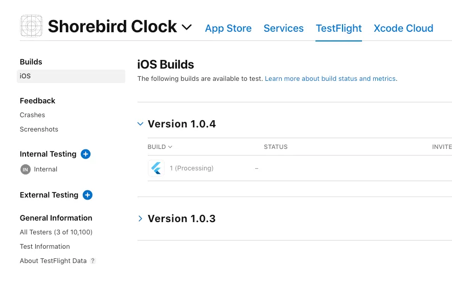 App Store Connect Processing